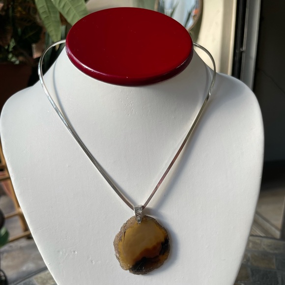 Jewelry - Agate Sterling Silver Pendant